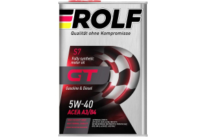 Моторное масло Rolf GT SAE 5w40 API SN/CF синт., металл 4л