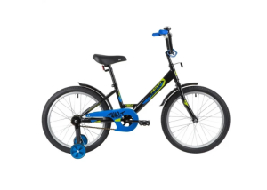 Велосипед Novatrack 18" Twist, тор. нож., крылья корот., чёрный