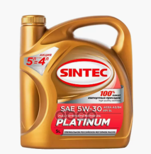 Моторное масло Sintec Platinum SAE 5W30 API SN/CF 4л+1л акция