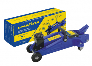Гидравлический подкатной домкрат Goodyear GY-PD-02K 2T 340 мм кейс