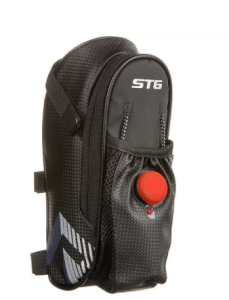 Велосумка STG 131396 под седло, с карманом для фляги, с красн. фонарем сзади, 1 отдел-е