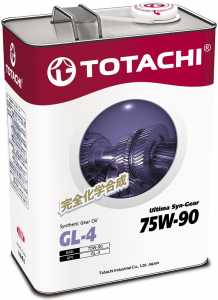 Масло трансмиссионное TOTACHI ULTIMA Syn-Gear 75w90 GL-4 4 л