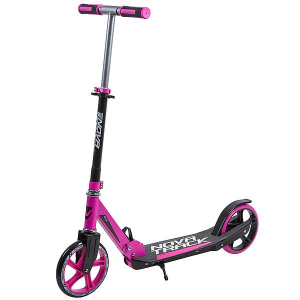 Самокат NOVATRACK POLIS сталь+пластик, колеса 200 мм, склад., розовый 