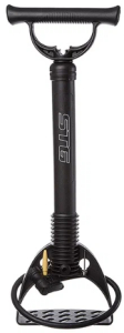 Насос напольный STG, модель GF04 presta/schrader, упор под одну ногу, пластик, черн.