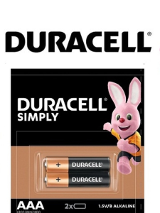 Батарейка Duracell SIMPLY LR03 AAA BL20 (2*10) Alkaline 1.5V блистер 2шт