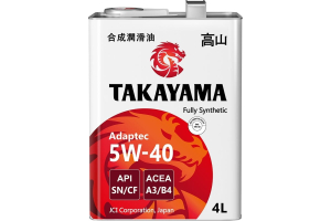 Моторное масло TAKAYAMA ADAPTEC SAE 5w40 API SN/CF 4л металл
