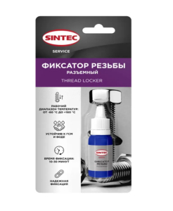 Состав клеевой Sintec Фиксатор резьбы разъемный Tread Locker 9 г