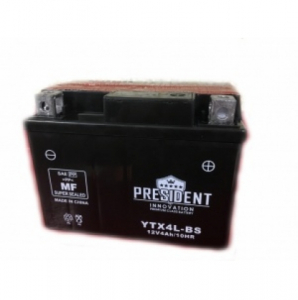 Аккумулятор PRESIDENT Innovation MOTO 12V4 YTX4L-BS DRY battery 