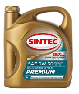 Моторное масло Sintec Premium SAE 0W30 SP/CF, C3 4 л