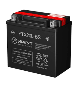 Аккумулятор ИРКУТ МОТО 18Ah YTX20L-BS