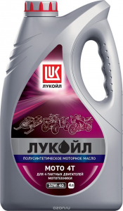 Моторное масло Лукойл Мото 4Т 10W40 API SL Новая канистра 4 л