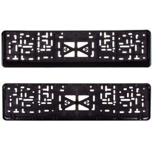 Рамка для номера Skyway металл под болт черная с порошковым покрытием без надписи