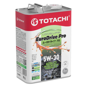 Моторное масло TOTACHI Eurodrive Pro LL Fully Synthetic C3 5W-30 4 л + фонарик в подарок