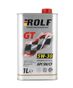 Моторное масло Rolf GT SAE 5w30 A3/B4 синт., пластик 1л 