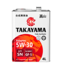 Моторное масло TAKAYAMA ADAPTEC SAE 5W-30 ILSAC GF-5 API SN 4л (металл)