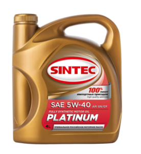Моторное масло Sintec Platinum SAE 5W40 API SN/CF 4 л