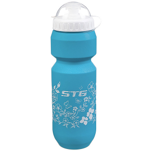 Велофляга STG CSB-532L, с голубым рисунком, с крышкой 800мл