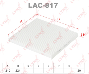 Фильтр салонный LYNXauto LAC817