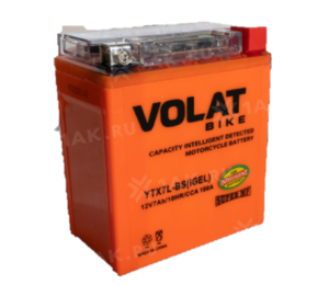 Аккумулятор VOLAT МОТО 7 Ah YTX7L-BS(iGEL) R+ Китай