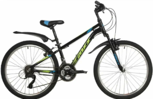Велосипед Foxx 24" Atlantic, алюм., 12" черный