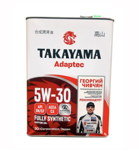 Моторное масло TAKAYAMA ADAPTEC 5W-30 ACEA C3 API SN/CF металл 4 л 