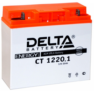 Аккумулятор DELTA MOTO 12V20 1220.1 (YT19BL-BS) 181*77*167 260A