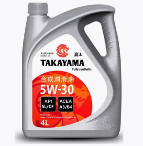 Моторное масло TAKAYAMA ADAPTEC SAE 5W-30 ACEA A3/B4 API SL/CF 4 л металл Акция 4+1