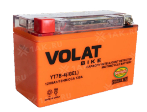 Аккумулятор VOLAT МОТО 8 Ah YT7B-4(iGEL) L+ Китай