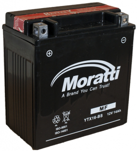 Аккумулятор Moratti МОТО 12V14 А/ч с/зар. с/эл. (YTX16-BS)
