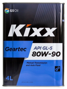 Масло трансмиссионное KIXX Geartec GL-5 80W90 4л