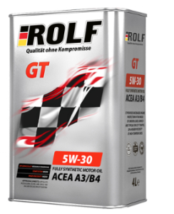 Моторное масло Rolf GT SAE 5w30 A3/B4 синт., 4л