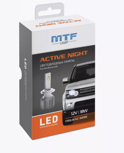 Лампа MTF Light 12-18 Вт H1 Led Active Night 6000 K компл. 2 шт.