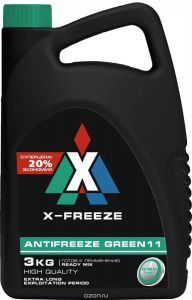 Антифриз X-freeze GREEN 3кг 