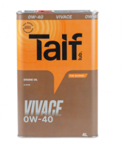 Моторное масло Taif Vivace 0W-40 4л
