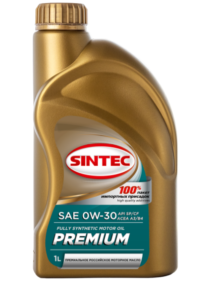 Моторное масло Sintec Premium SAE 0W30 SP/CF, 1 л