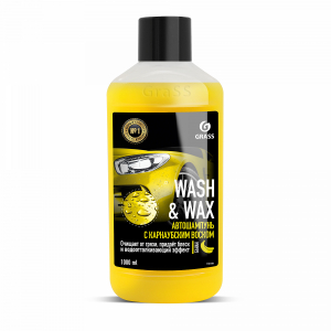 Автошампунь с карнаубским воском Wash & Wax 1л.