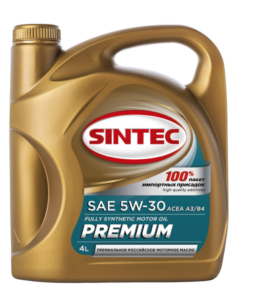 Моторное масло Sintec Premium SAE 5W30 А3/В4, 4л