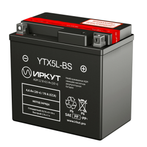 Аккумулятор ИРКУТ МОТО 4Ah YTX5L-BS