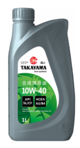Моторное масло TAKAYAMA SAE 10w40 API SL/CF полусинт., пластик, 1 л