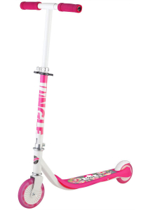 Самокат NOVATRACK JUNGLE сталь+пластик, нескладной, до 50 кг колеса 145*100 ммPU, розовый 