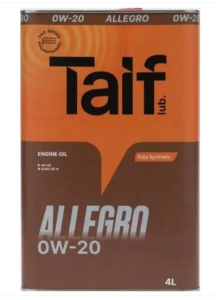 Моторное масло Taif Allegro 0W20 4л