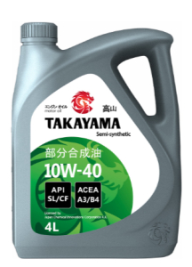 Моторное масло TAKAYAMA SAE 10w40 API SL/CF полусинт., пластик, 4л