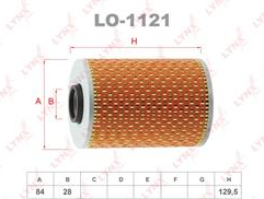 Фильтр масляный (картридж) LYNXauto LO1121