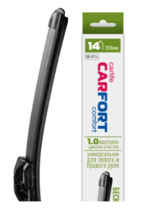 Дворник CARFORT 14' бескаркасный, универсальный (350мм) 3 адаптера