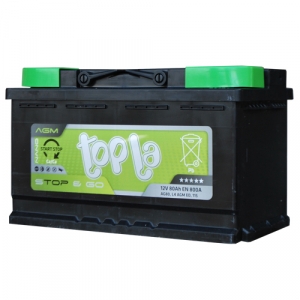 Аккумулятор Topla EcoDry AGM 6ст-80 оп TAB