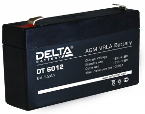 Аккумулятор для ИБП DELTA DT ОПС 6V1,2 6012 97*24*58
