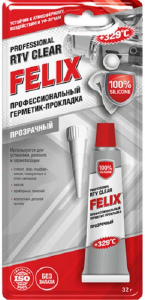 Профессиональный герметик-прокладка FELIX прозрачный 85 г