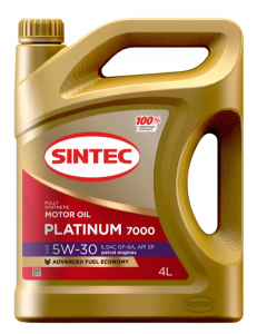 Моторное масло Sintec Platinum 7000 SAE 5W30 GF-6A 4 л 