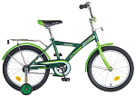 Велосипед Novatrack 14" Forest, тормоз нож., крылья, багажник хром, зелёный 