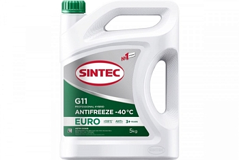 Антифриз Sintec Euro G11 green -40 6 кг по цене 5 кг